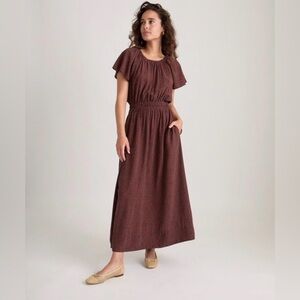 Elegant Brown Maxi Dress